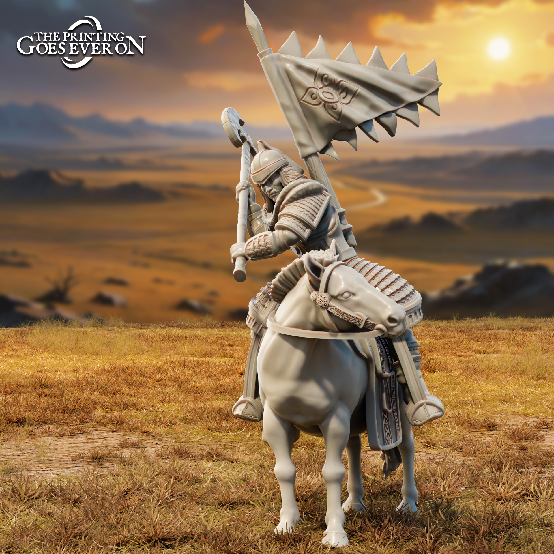 Golden Khanate Mounted Warrior - C - Presupported